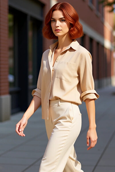 PayBuy Women's Wide Fit Woven Shirt Functional Durable Quality Comfortable Aesthetic Premium Stylish