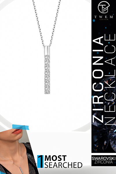 Twem Silver Zirconia Swaroski Stone Yeditaş Necklace |   Majestic and Radiant