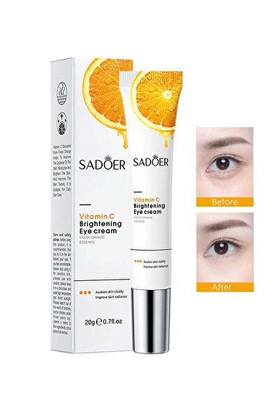 sador Vitamin C Eye Brightening Cream, Lightweight Anti-Aging Moisturizer, 20g
