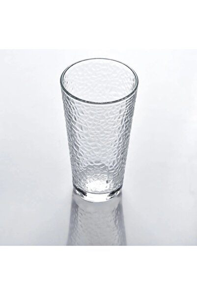OEM Tall Water Glass, Transparent, 'Crumpled' Pattern, 310ml