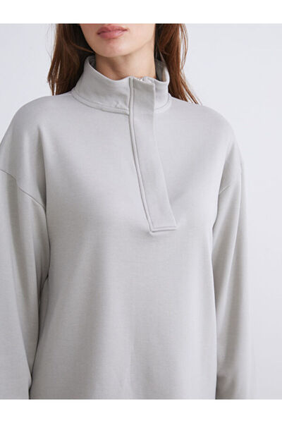LC Waikiki Women's Stand Collar Sweatshirt Tunic