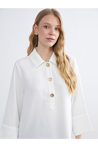 LC Waikiki Shirt Collar Oversize Women's Tunic