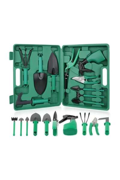 OEM Garden tool accessory set, 11 pieces, transport bag, stainless steel, premium quality, 37 x 28 cm, G