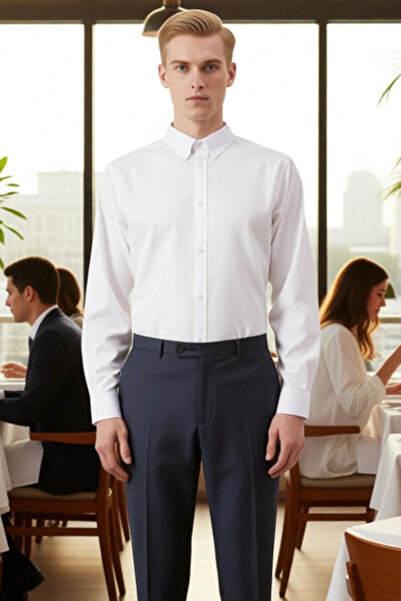 PayBuy Men's Oxford Woven Embroidered Shirt Functional Durable Quality Comfortable Aesthetic Premium