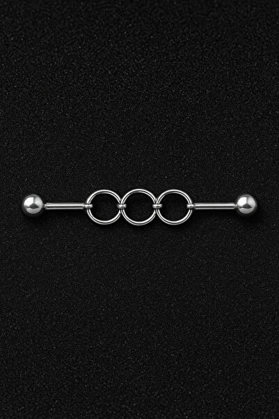 ömay takı Üç Halka Zincir Çelik Köprü Helix Conch Piercing