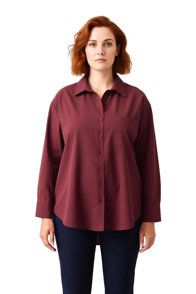 PayBuy Women's Long Sleeve Relaxed Fit Woven Shirt a Piece Offering Everyday Elegance and Comfortable Wear
