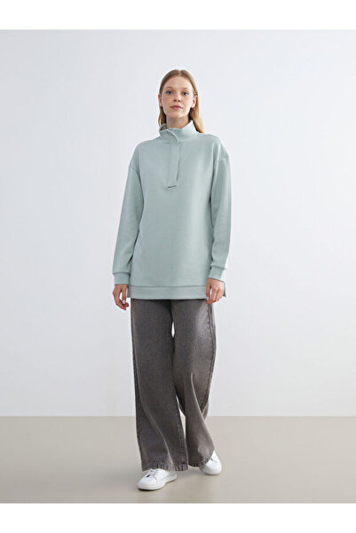 LC Waikiki Women's Stand Collar Sweatshirt Tunic