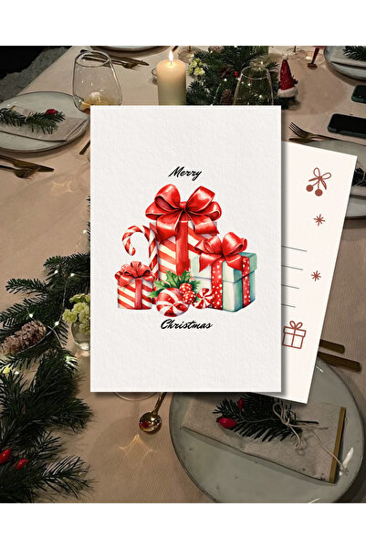 Dijital Nostal بطاقة تهنئة بالعام الجديد 10 قطع مع وجهين I بداية العام I 2026...