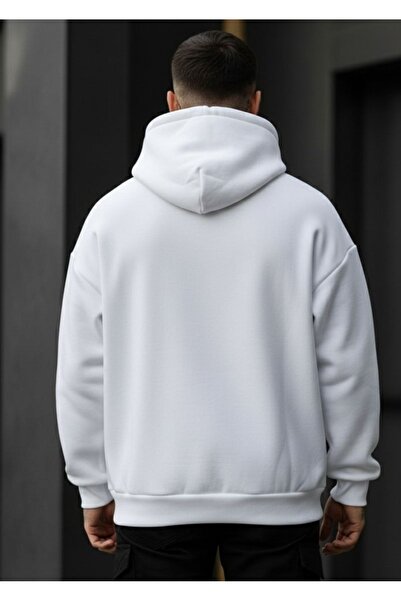 REBRAND Printed Unisex Sweatshirt Oversized Hoodie Hooded Thick 3 Yarn