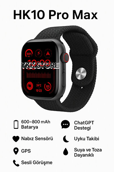 YKK Store HK10 Pro Max – Şık Tasarım, Güçlü Pil, Gelişmiş Sağlık Takibiyle Ak...