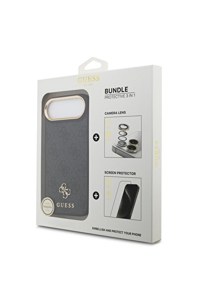 Guess مجموعة ملحقات آيفون 17 إير المرخصة 4G مع شعار وغطاء وواقي شاشة وعدسة 3 ...