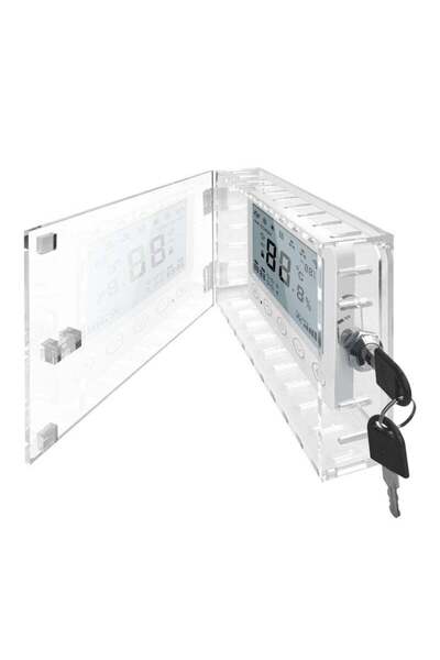 Generic Universal Thermostat Lock Box with Key, Clear Acrylic Thermostat Guard