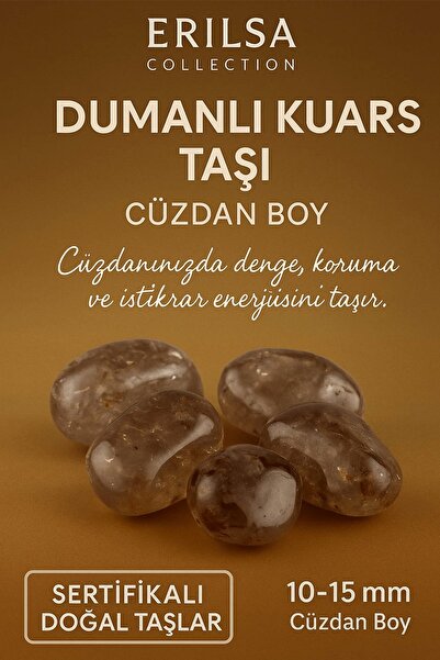 Erilsa Sertifikalı Dumanlı Kuvars Taşı Kütle 10-15 mm – Denge Koruma ve İstik...