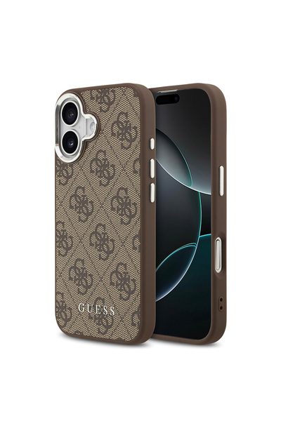 Guess iPhone 17 Uyumlu Kılıf Lisanslı M-safe Şarj Özellikli 4G Klasik Yazı Lo...