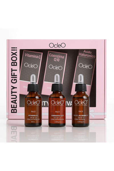 Ocleo/BeRefrain Beauty Box cu 3 seruri concentrate: Acid Hyaluronic, Coenzima...