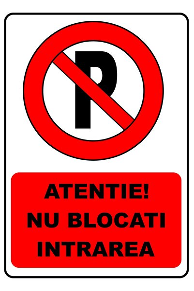 GGMag Tablouri Warning sticker "Caution, do not block the entrance"