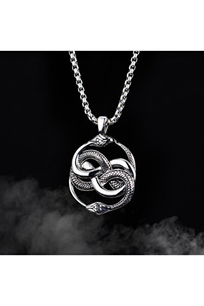 Viking Snake Yılan Design S+ Quality 316L Stainless Tarnish-Free Steel Necklace