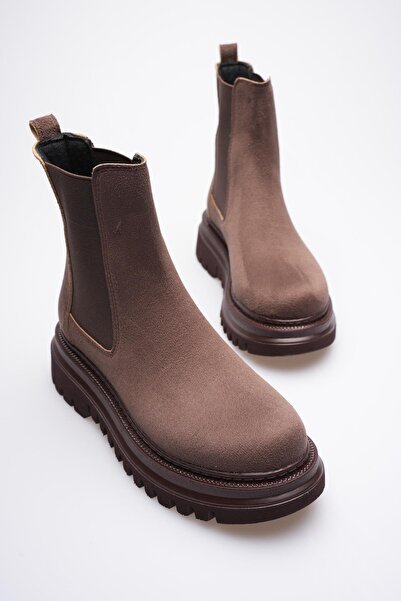 Mubiano Γυναικείες μπότες από καουτσούκ καφέ Nova