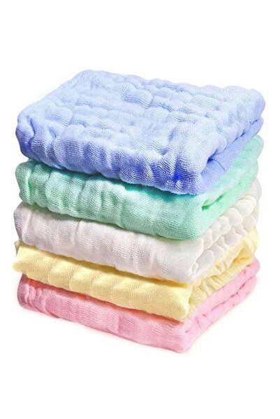 Generic Baby Muslin Washcloths, 5-Piece - Soft Gentle Delicate Skin