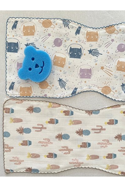 MASALBABY 2'li %100 Pamuklu Organik Renkli Müslin Bebek Omuz Örtüsü / Omuz Be...