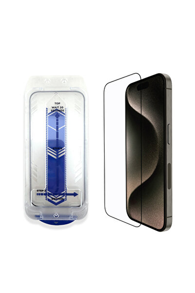 Guess iPhone 17 Pro Licensed 4g and Text Logo Case & Screen & Lens Protector 3in1 Accessory Set Black