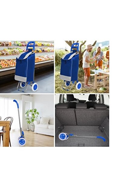 Generic 20" Blue Shopping Cart