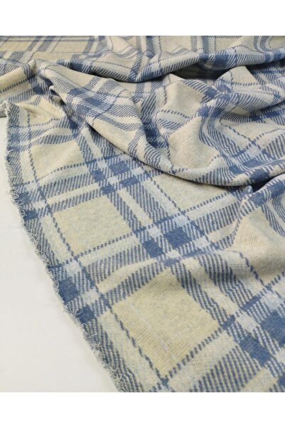 Kumaş Parça Țesătură în carouri crem gri din material subțire (lățime 150 cm ...