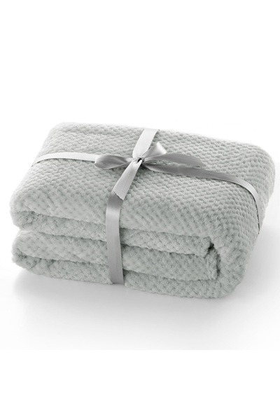 Deco King Modern style blanket with embossed jacquard pattern, Henry, 240 g/m2, 70x150 cm, gray
