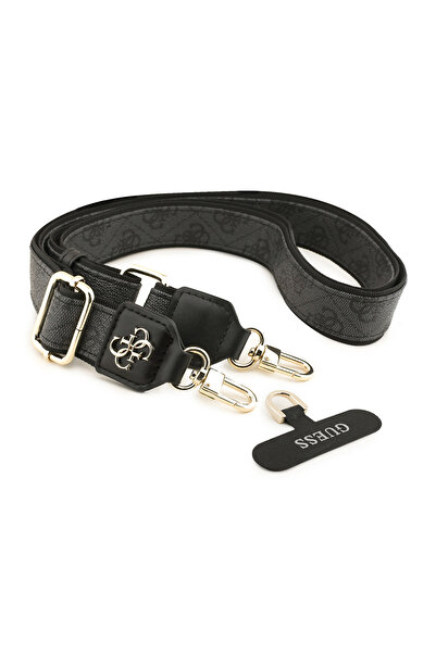 Guess Original Licensed 4g Pattern and Metal Logo Cross Body Phone Strap Lanyard 150cm Black