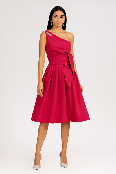 AVARO Fashion AVARO off-the-shoulder occasion dress with draped bodice