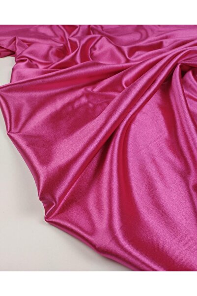 Kumaş Parça جيرسي لامع باللون الوردي الزاهي عرض: 160 سم