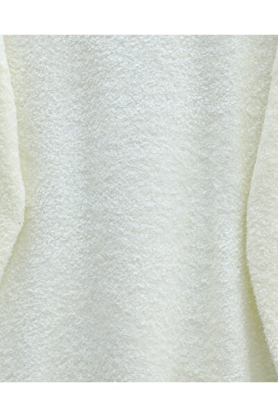 Modamorfo Round Neck Casual Soft Knit Sweater -White