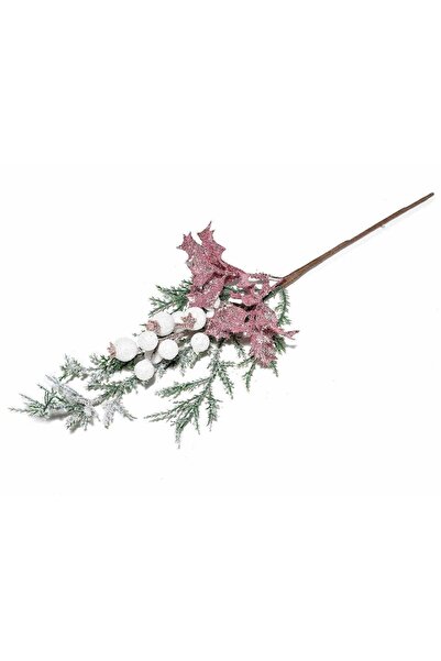 Decorer Τεχνητό κλαδί με ροζ λουλούδι 36 εκ.