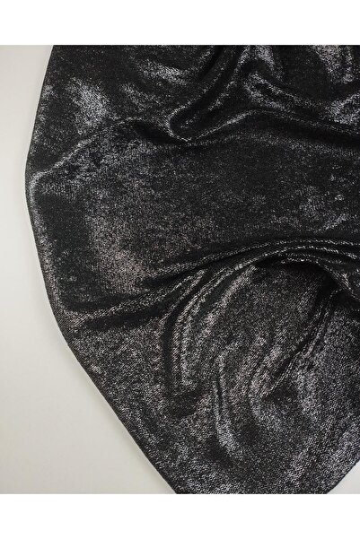 Kumaş Parça Lame Varaklı în două piese în culoarea neagră Pe bumbac moale uma...