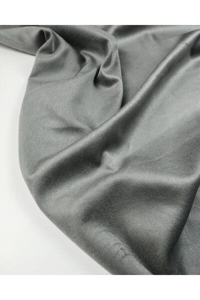 Kumaş Parça Γκρι Φωτεινό Περιστρεφόμενο Βελούδινο Ύφασμα Πλάτος: 150 cm