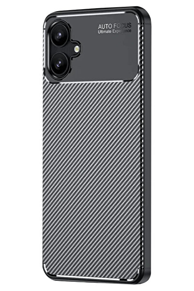 OEM غطاء سامسونج جالاكسي A06 من ليتاي تريند مع تركيز تلقائي من الكربون - أسود