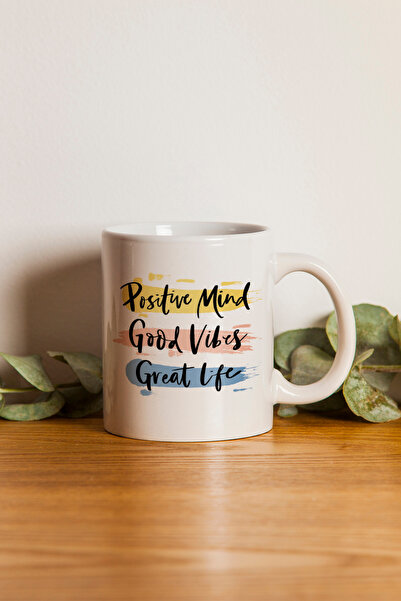 Ormira Konsept كوب مطبوع عليه Good Vibes