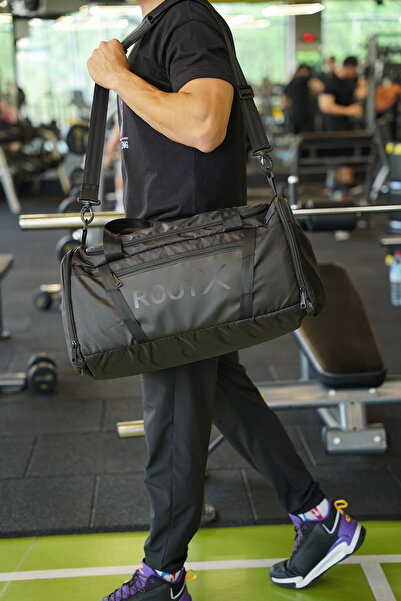 ROOTX حقيبة دفل حقيبة أسطوانية سوداء 40 لتر