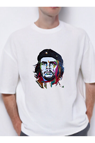 TİMİSİVA Unisex supradimensionat GUEVARA66 cu imprimeu bumbac 100% lu 30/1 gu...