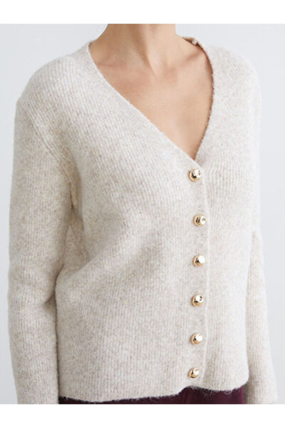LC Waikiki V-Neck Women's Knitwear Cardigan