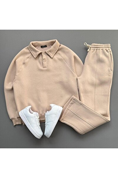 KONSEPT35 SET DE TRENING OVERSIZE PE bumbac moale UMAŞ CU 3 FIȘE PENTRU BĂRBAȚI