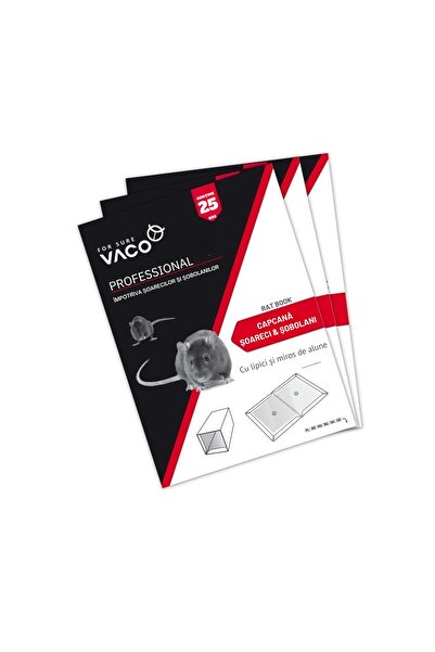 Vaco Capcane profesionale cu lipici pentru șobolani și șoareci, set de 25 de ...