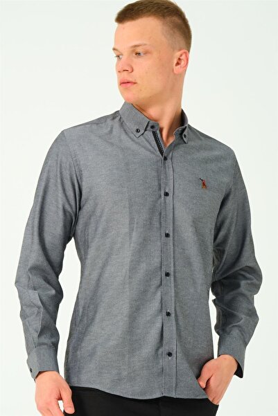 Dewberry G674 Men's Shirt-Smoked-2