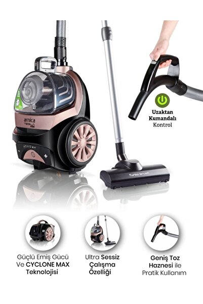 Arnica HEPA 13 Alerjik Filtreli Ultra Sessiz, 3L Geniş Hazne 750W Kumandalı T...