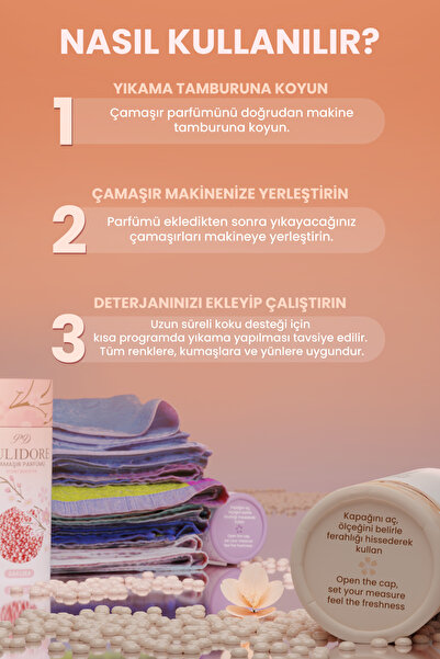 PULIDORE Granül Çamaşır Parfümü & Çamaşır Yumuşatıcı Beyaz Rüya 126 gr ( 12 Yıkama )