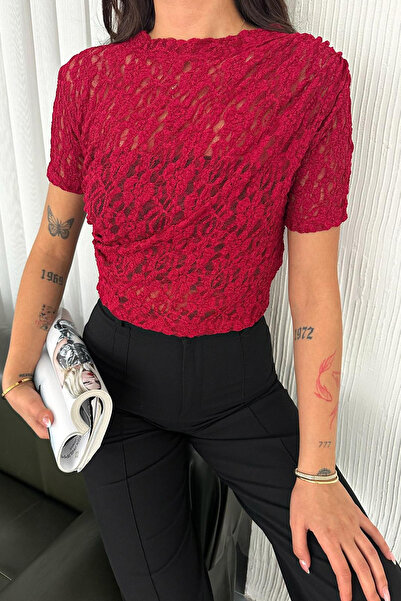 Noa Noa Women's Lace Short Sleeve Blouse – Bold Grace