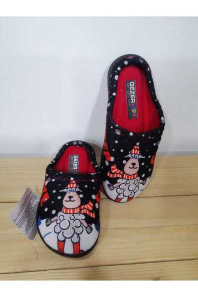 GEZER YENİ SEZON RAHAT TABAN KOYUN DESENLİ KIŞLIK ERKEK ÇOCUK EV TERLİĞİ