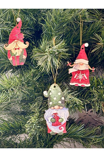 Mini Tasarım Atölyem Santa Claus-(Elves) Christmas Tree Ornament Set