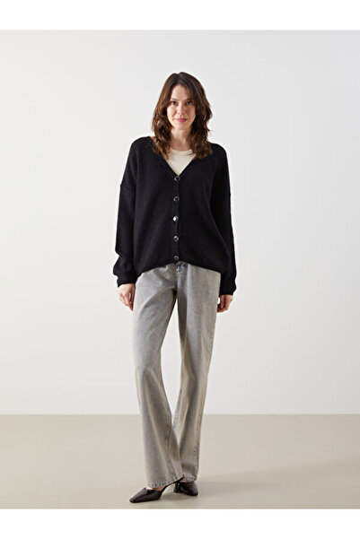 LC Waikiki V-Neck Oversize Women's Knitwear Cardigan