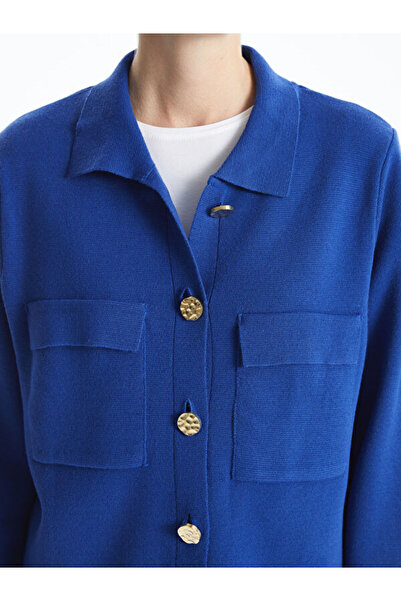 LC Waikiki Shirt Collar Women's Knitwear Cardigan